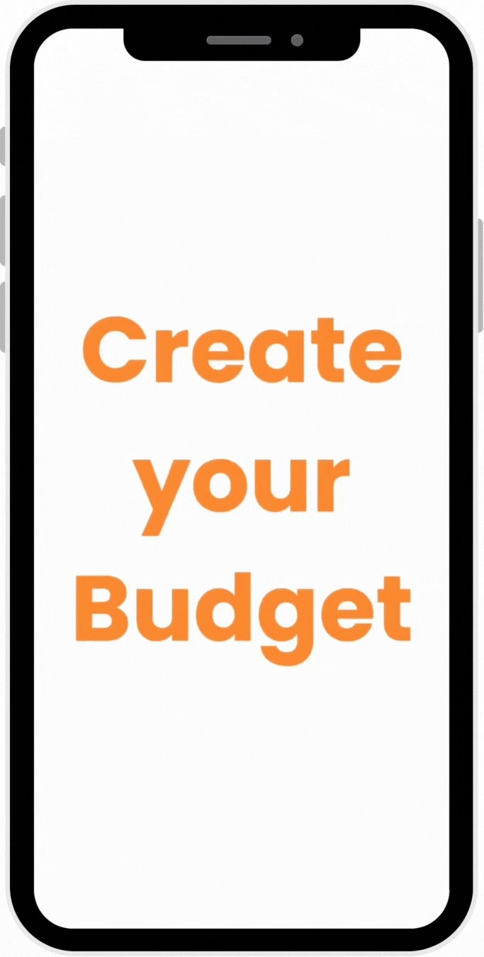 Budget app preview showing a simple weekly allowance